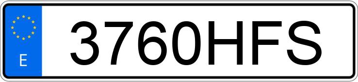 Numer rejestracyjny 3760HFS posiada AUDI A3