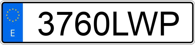 Numer rejestracyjny 3760LWP posiada AUDI A3 SPORTBACK