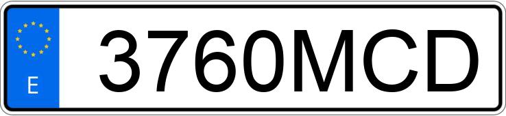 Die Registrierungsnummer 3760MCD hat MERCEDES V (638-639-447)