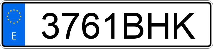 Numer rejestracyjny 3761BHK posiada AUDI A3