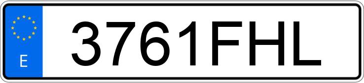 Numer rejestracyjny 3761FHL posiada SEAT IBIZA