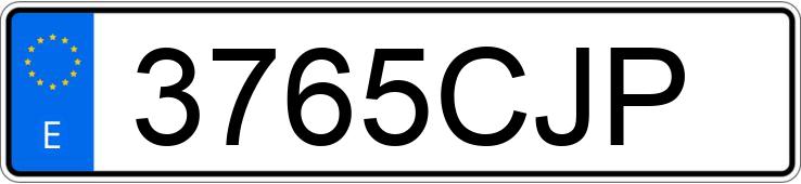 Numer rejestracyjny 3765CJP posiada VOLKSWAGEN GOLF