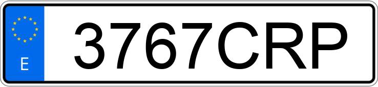 Numer rejestracyjny 3767CRP posiada MITSUBISHI ECLIPSE