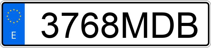 Registreringsnummeret 3768MDB har VOLKSWAGEN GOLF