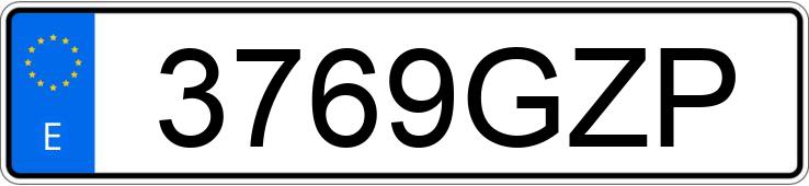 Numer rejestracyjny 3769GZP posiada BMW SERIE 3