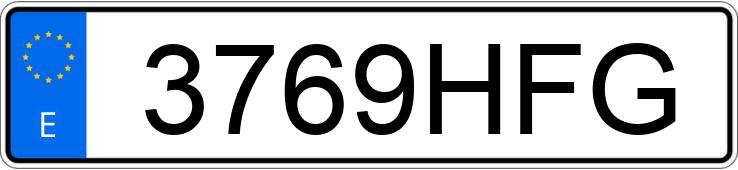 Numer rejestracyjny 3769HFG posiada PEUGEOT 207