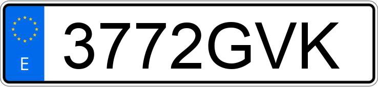 Numer rejestracyjny 3772GVK posiada BMW SERIE 1