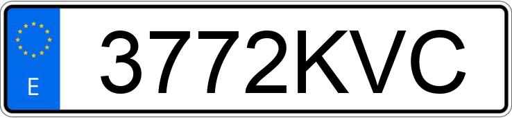 Numer rejestracyjny 3772KVC posiada TOYOTA MR2
