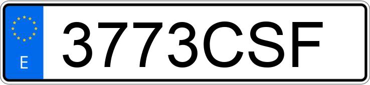 Numer rejestracyjny 3773CSF posiada OPEL VECTRA