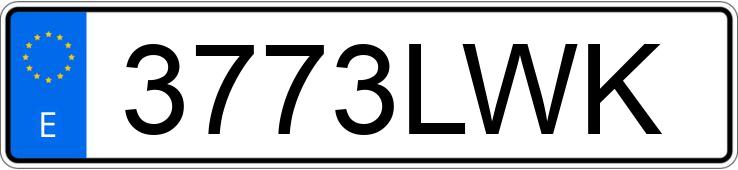 Numer rejestracyjny 3773LWK posiada VOLVO V40