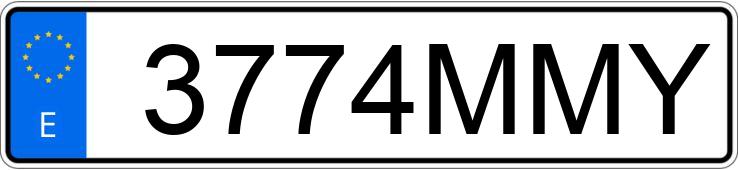 Numer rejestracyjny 3774MMY posiada BMW SERIE 1