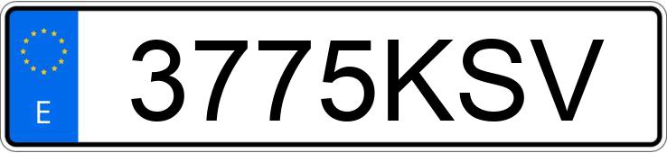 Numer rejestracyjny 3775KSV posiada DACIA LOGAN