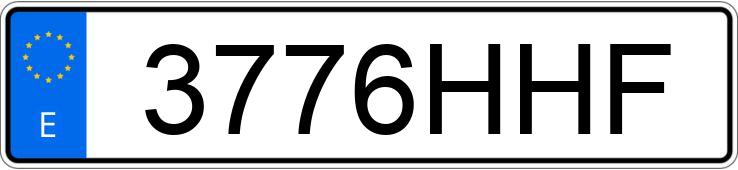 Numer rejestracyjny 3776HHF posiada FORD MUSTANG