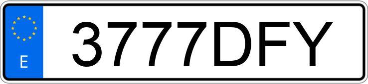 Numer rejestracyjny 3777DFY posiada FORD FOCUS