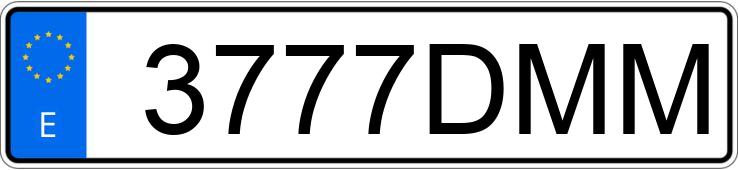Numer rejestracyjny 3777DMM posiada AUDI A3