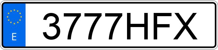 Numer rejestracyjny 3777HFX posiada SCANIA SERIE R