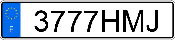 Numer rejestracyjny 3777HMJ posiada JAGUAR XJ SERIES