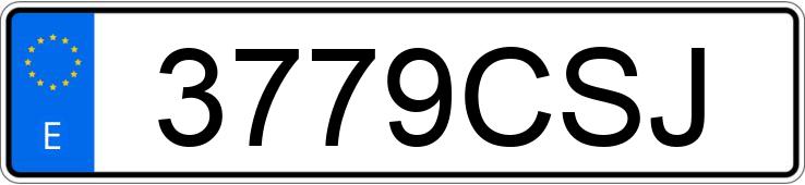 Numer rejestracyjny 3779CSJ posiada CHRYSLER VOYAGER