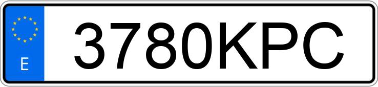 Numer rejestracyjny 3780KPC posiada CITROEN BERLINGO