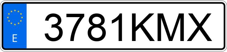 Numer rejestracyjny 3781KMX posiada VOLKSWAGEN GOLF