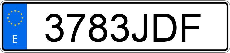 Numer rejestracyjny 3783JDF posiada FORD FOCUS