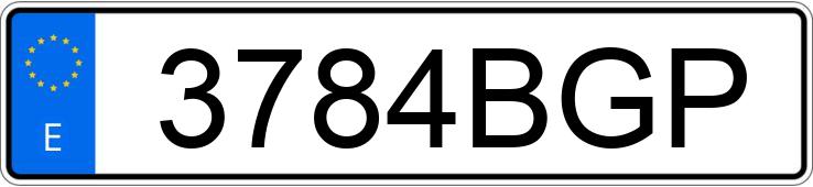 Numer rejestracyjny 3784BGP posiada RENAULT LAGUNA