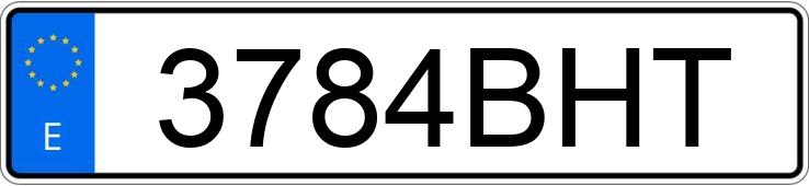 Numer rejestracyjny 3784BHT posiada BMW SERIE 3