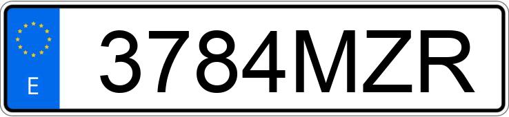 Numer rejestracyjny 3784MZR posiada PIAGGIO MP3