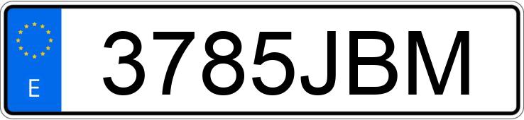 Numer rejestracyjny 3785JBM posiada RENAULT TRAFIC
