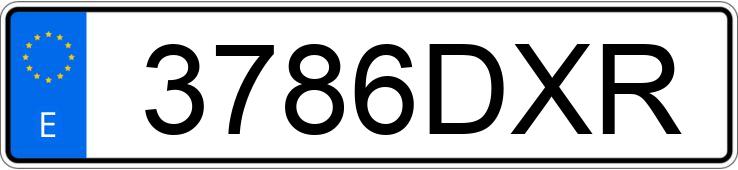 Numer rejestracyjny 3786DXR posiada SEAT LEON