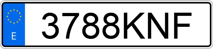 Numer rejestracyjny 3788KNF posiada CITROEN C4 SPACETOURER