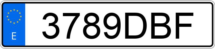 Numer rejestracyjny 3789DBF posiada RENAULT SCENIC