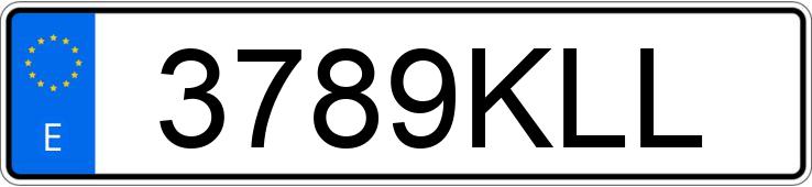 El número de registro 3789KLL tiene FIAT DOBLO