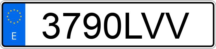 Numer rejestracyjny 3790LVV posiada PORSCHE TAYCAN