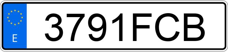 Numer rejestracyjny 3791FCB posiada PEUGEOT 307