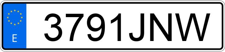 Numer rejestracyjny 3791JNW posiada NISSAN PULSAR