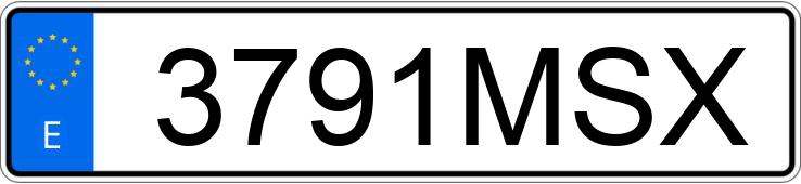 Numer rejestracyjny 3791MSX posiada SUZUKI SWACE