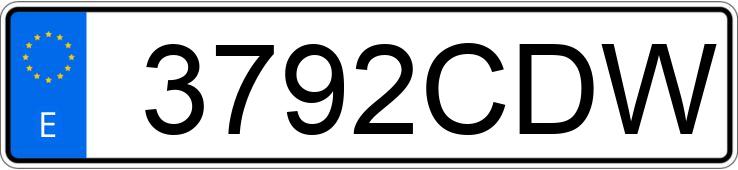 Numer rejestracyjny 3792CDW posiada HONDA CB 1100