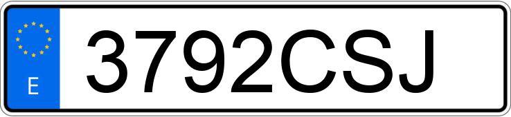 Numer rejestracyjny 3792CSJ posiada TOYOTA COROLLA