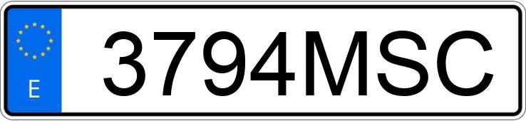 Numer rejestracyjny 3794MSC posiada SSANGYONG/KGM KORANDO