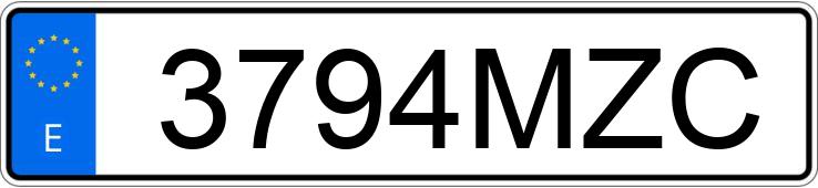 Numer rejestracyjny 3794MZC posiada JEEP AVENGER