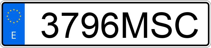 Numer rejestracyjny 3796MSC posiada JAGUAR XE