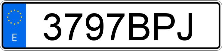 Numer rejestracyjny 3797BPJ posiada BMW SERIE 3