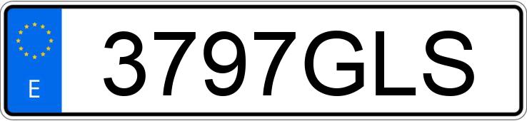 Numer rejestracyjny 3797GLS posiada FORD MUSTANG