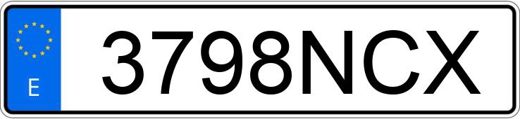 Numer rejestracyjny 3798NCX posiada FORD CUSTOM Numer rejestracyjny 3798NCX posiada FORD CUSTOM