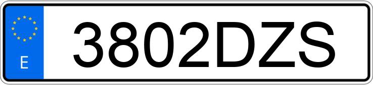 Numer rejestracyjny 3802DZS posiada BMW SERIE 3
