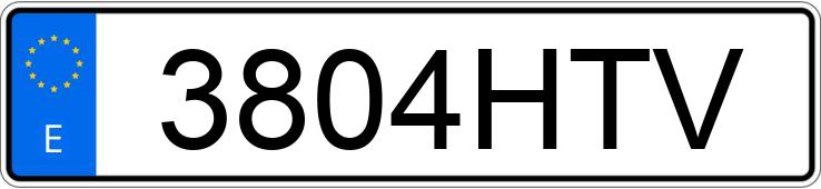 Numer rejestracyjny 3804HTV posiada PEUGEOT 308