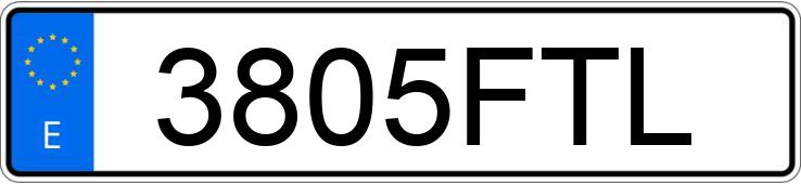 Numer rejestracyjny 3805FTL posiada OPEL ASTRA