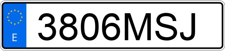 Numer rejestracyjny 3806MSJ posiada BMW SERIE 3