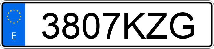 Numer rejestracyjny 3807KZG posiada KAWASAKI Z 400